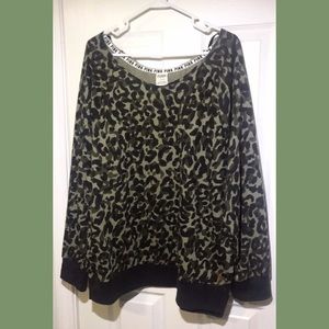 PINK VS Raw Cut Legging Crewneck Sz L